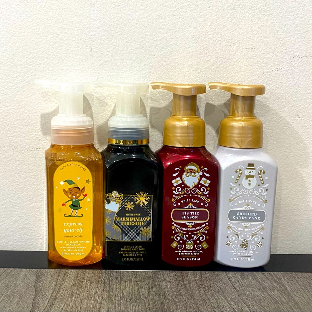 Bath and Body Works Christmas Hand Soaps set of 4. Brand new, never used.